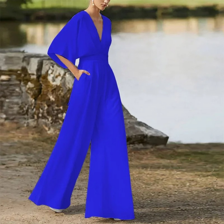 Luvik | A-linjainen kolmen neljänneksen hiha jumpsuit naisille