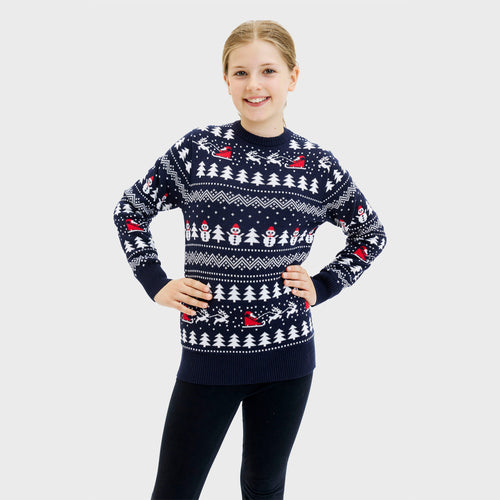 Luvik | Stilig juleskjorte Navy - Barn
