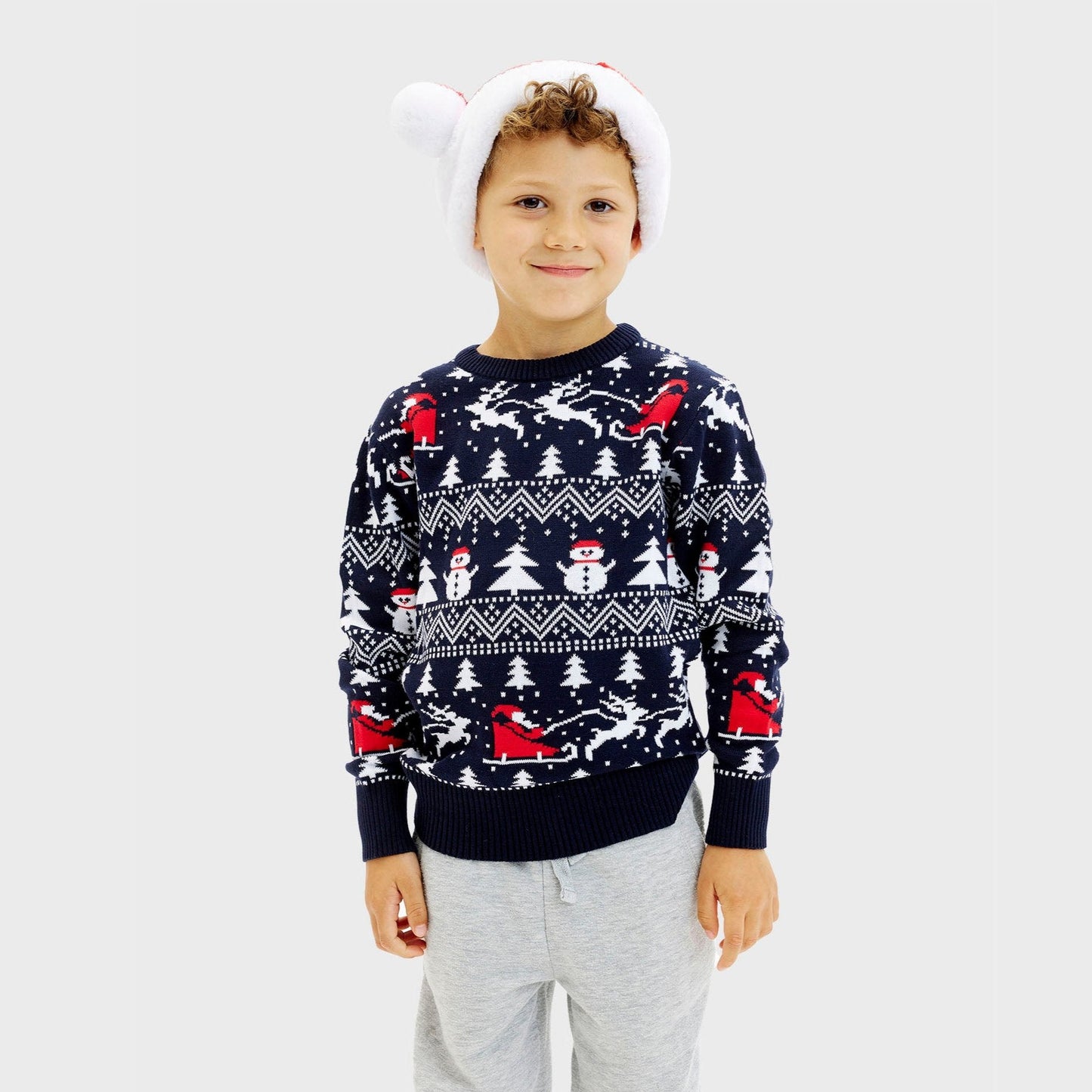 Luvik | Tyylikäs joulupaita Navy - Lapset