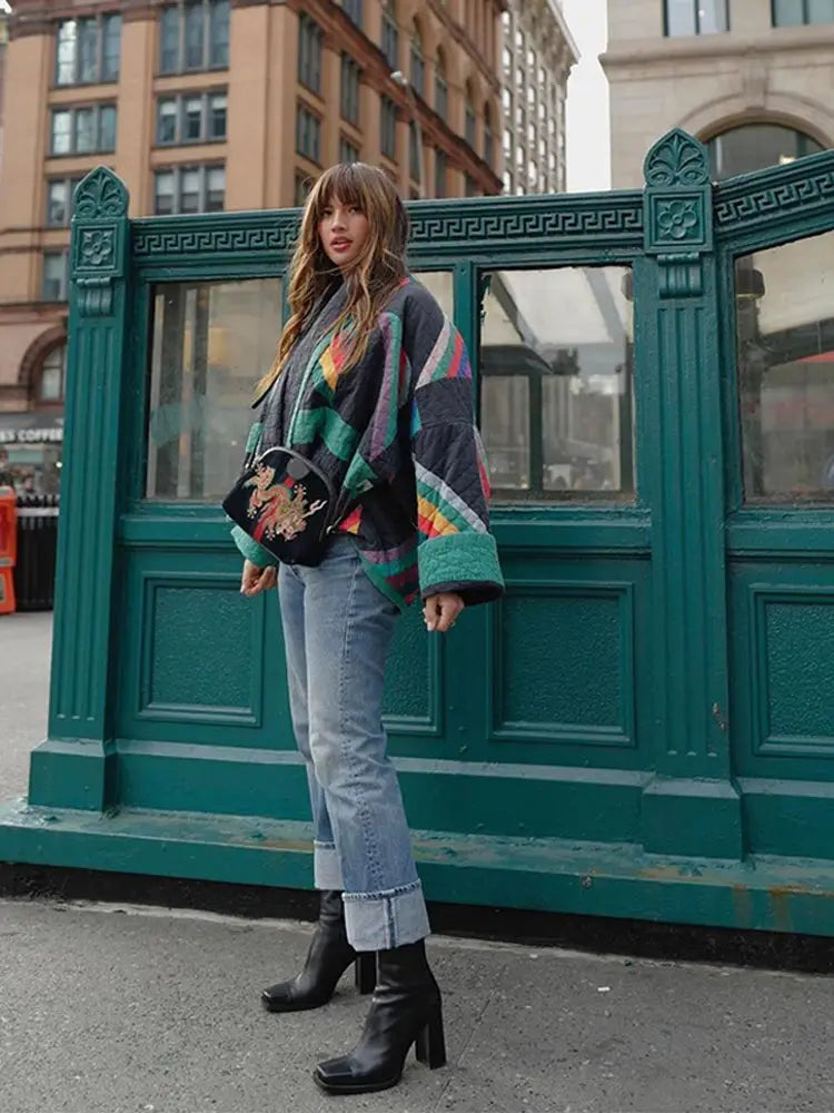 Luvik | Takki - Tyylikäs Vintage Boho takki naisille ainutlaatuisilla kuvioilla