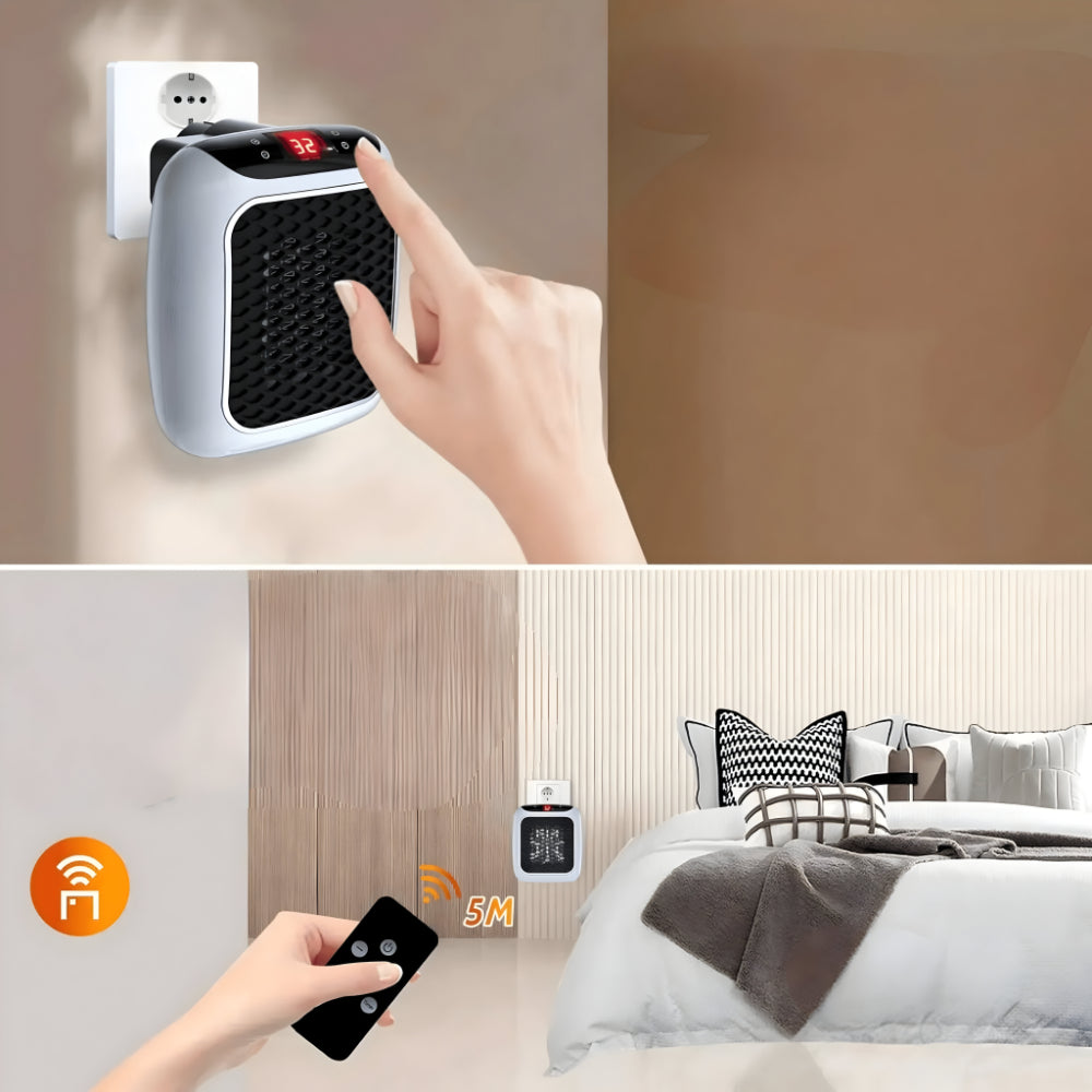 Luvikno | WarmiWall Keramisk Veggvarme – Energisparende Mini-radiator med Termostat