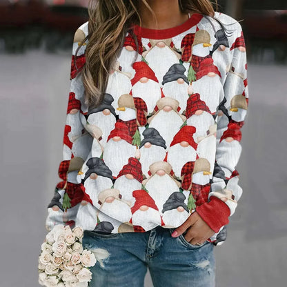 Luvik | Collegepaita, jossa on Santa-printti - Mukava 3D-joulupaita lomalle