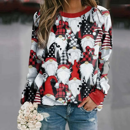 Luvik | Collegepaita, jossa on Santa-printti - Mukava 3D-joulupaita lomalle