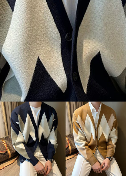 Luvik | Lämmin Neule Takki Mukaviin V-kaulus Miehille