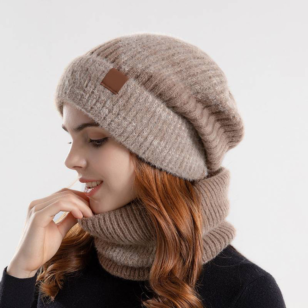 CozyWrap Sett – Trendy Lue og Skjerf for Vinter Luvikno