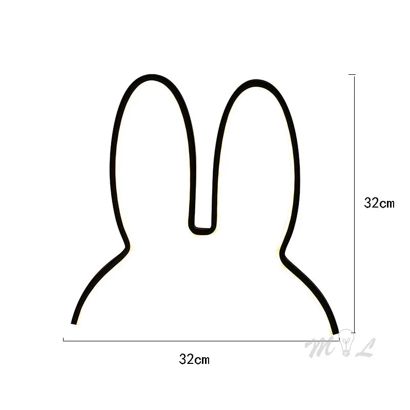 USB Oppladbar Kanin Nattlys med Omgivelsesbelysning - BunnyLight | Luvikno