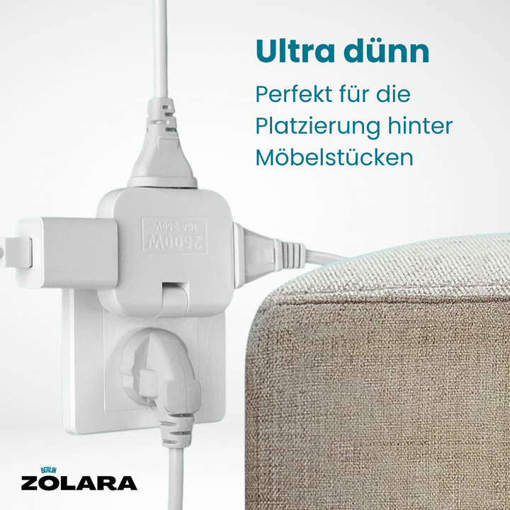 Roterbar EU-stikkontaktadapter | Multi strømuttak Eco (EU) | Luvikno