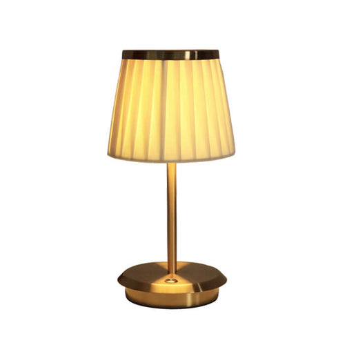 Luvikno | Golden DreamDrape Bordlampe – Eleganse og Fleksibilitet