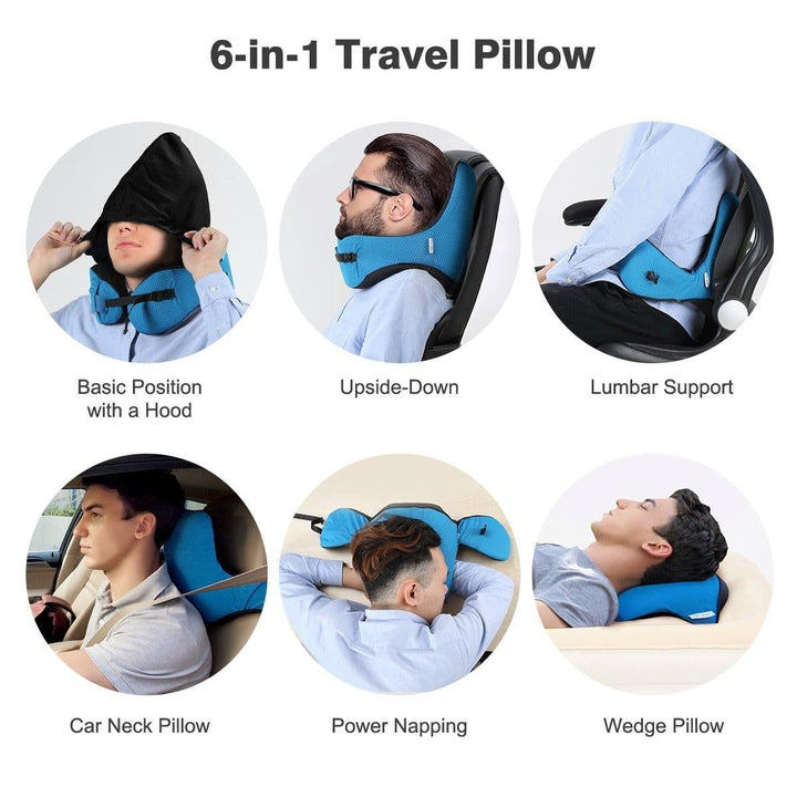 6 i 1 Ergonomisk Hette Reisepute | Luvikno