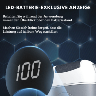 Elektrisk fotpleierulle med USB-batteri | Luvikno