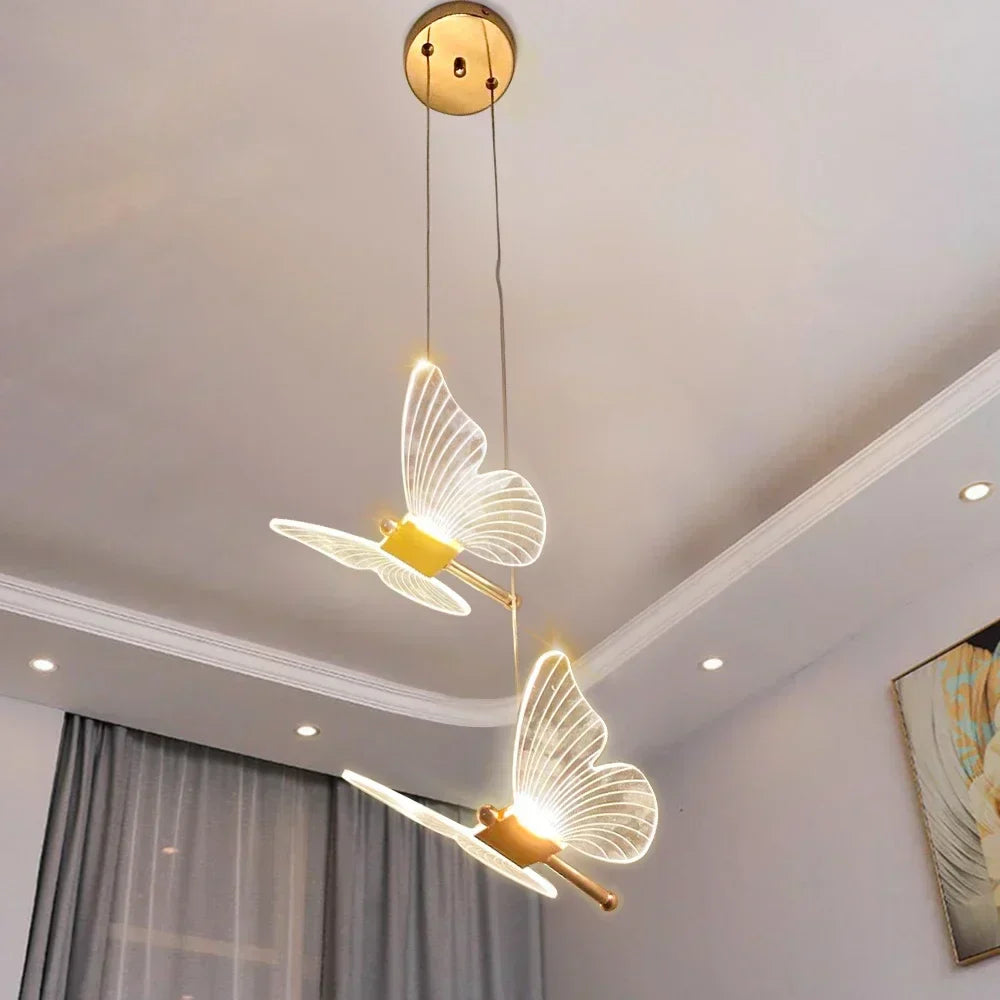 LED Sommerfugl Hengelampe - Moderne Design for Barnerom | Luvikno