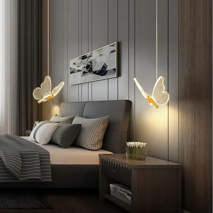 LED Sommerfugl Hengelampe - Moderne Design for Barnerom | Luvikno