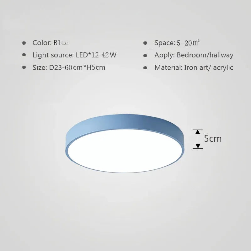 Multifarge LED Taklampe – Modern Fargerik Belysning for Stue og Soverom | Luvikno