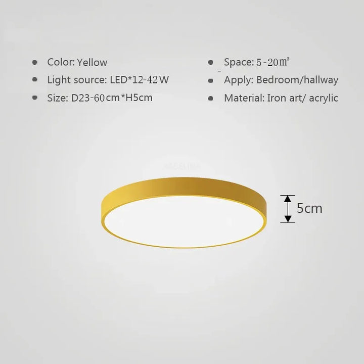 Multifarge LED Taklampe – Modern Fargerik Belysning for Stue og Soverom | Luvikno
