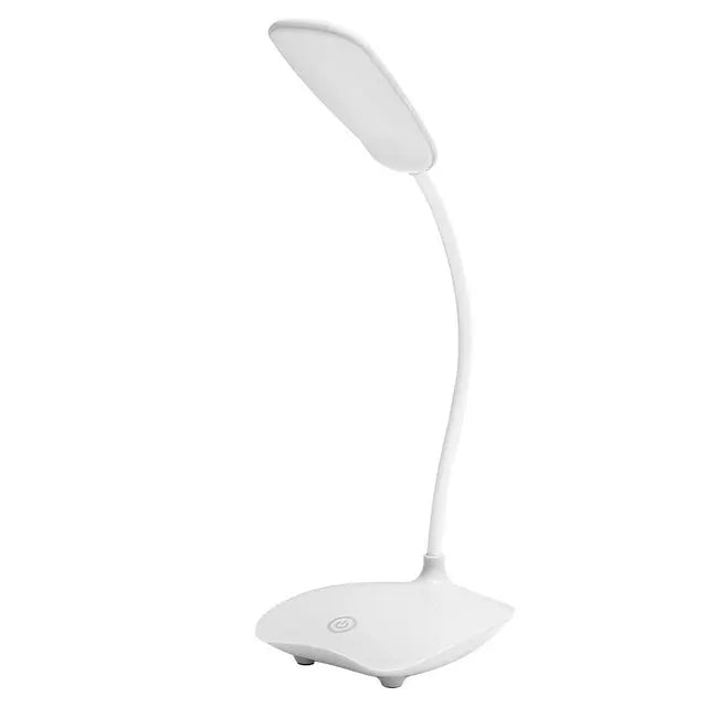 Multifunksjonell LED bordlampe med fleksibel hals – Dimmbar, øyevennlig, perfekt for kontor og nattbord | Luvikno