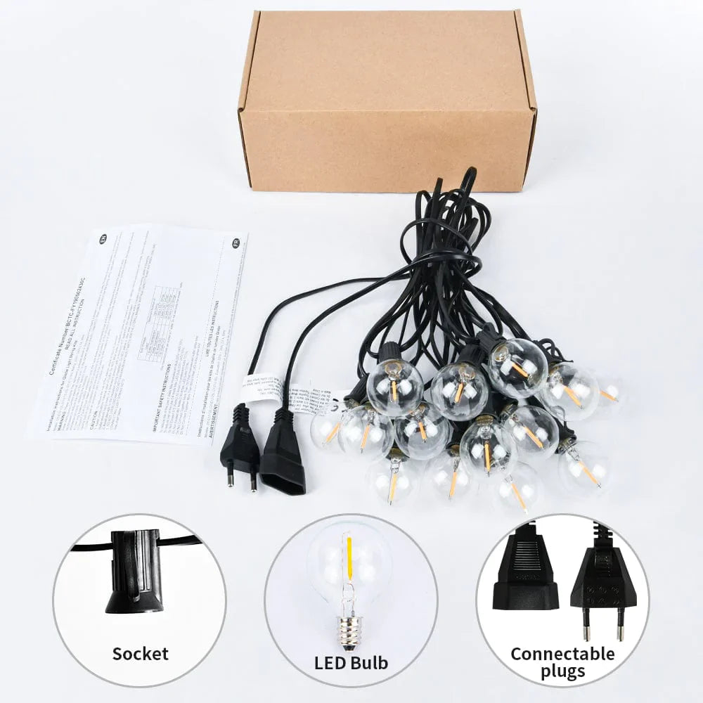 LED Ball String Lights Luvikno