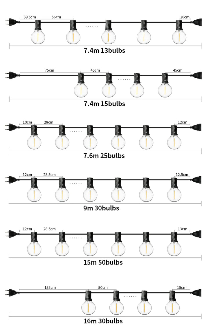 LED kule lyskjede | Luvikno