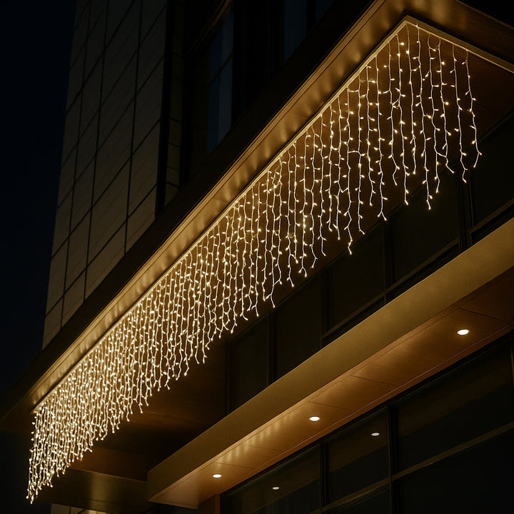 Fairy lights with icicles 95 LED 3 meter, varm hvit | Luvikno