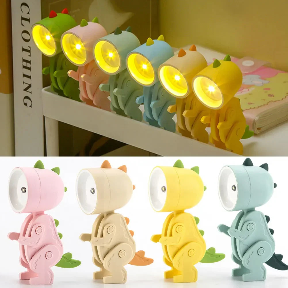 Søte Dinosaur LED Bordlamper – Justerbare Dyrefigurer Nattlamper for Barn | Luvikno
