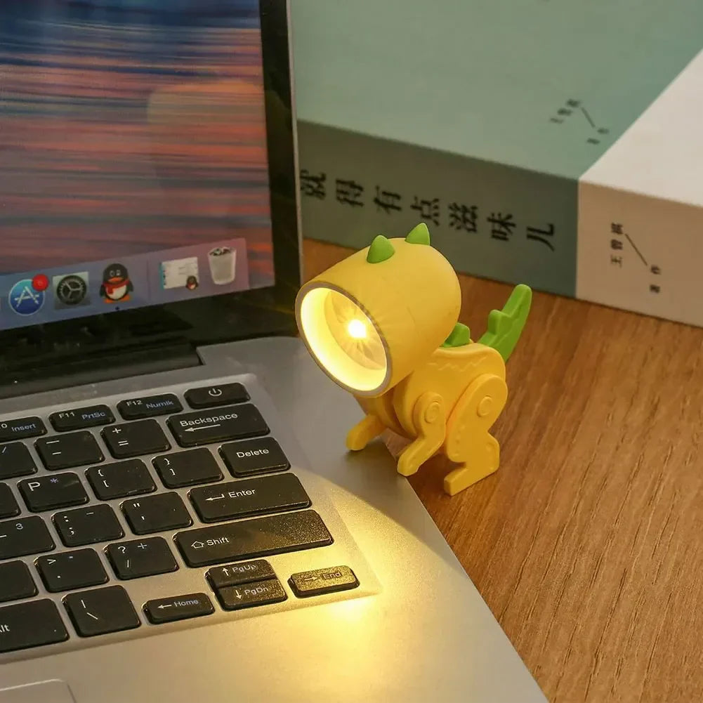 Søte Dinosaur LED Bordlamper – Justerbare Dyrefigurer Nattlamper for Barn | Luvikno