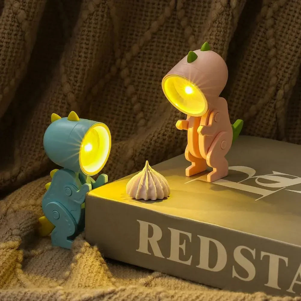Søte Dinosaur LED Bordlamper – Justerbare Dyrefigurer Nattlamper for Barn | Luvikno