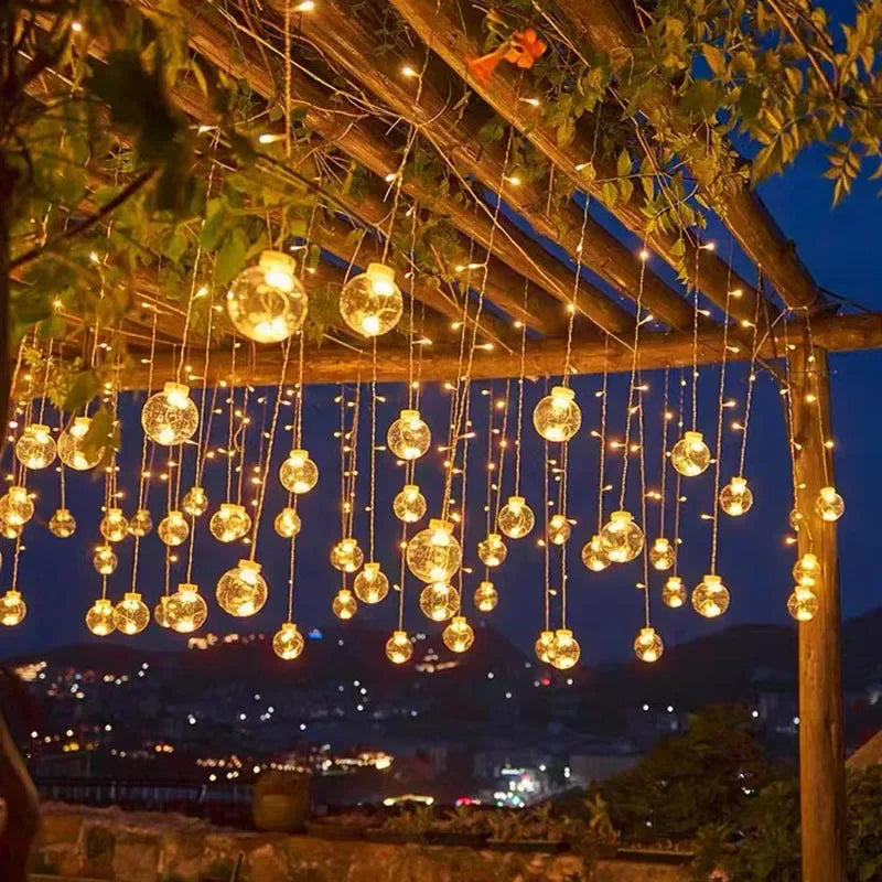 FairyGlow - Vanntett LED Lyslenke for Hage, Fester og Terrasse | Stemningsfull Utendørsbelysning | Luvikno