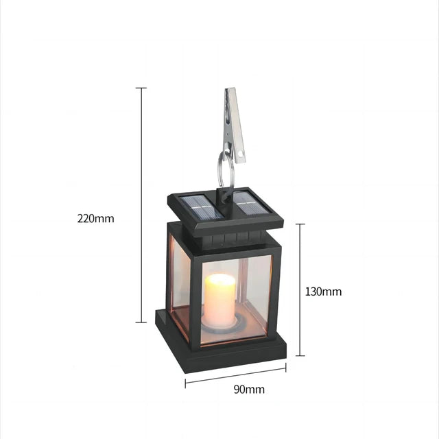 SolarGlow – LED Hage Lantern med Værbestandig Hus | Luvikno