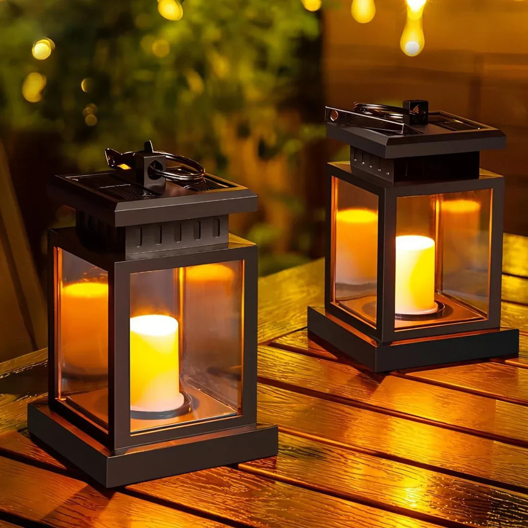 SolarGlow – LED Hage Lantern med Værbestandig Hus | Luvikno