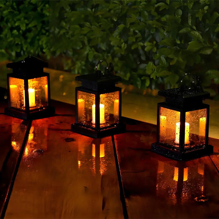 SolarGlow – LED Hage Lantern med Værbestandig Hus | Luvikno