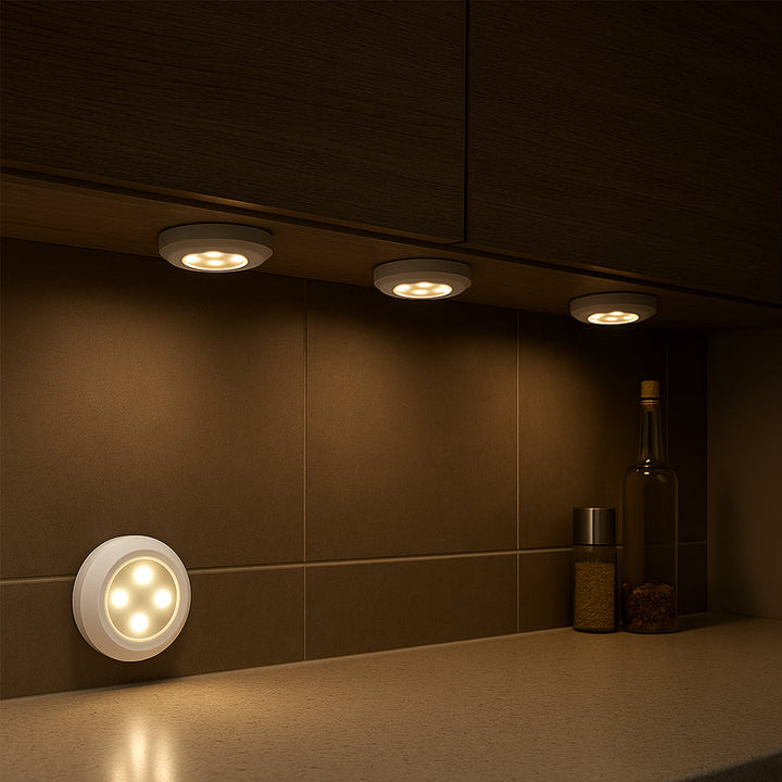 LED Spot (runde) 3 stk. inkl. fjernkontroll | Luvikno