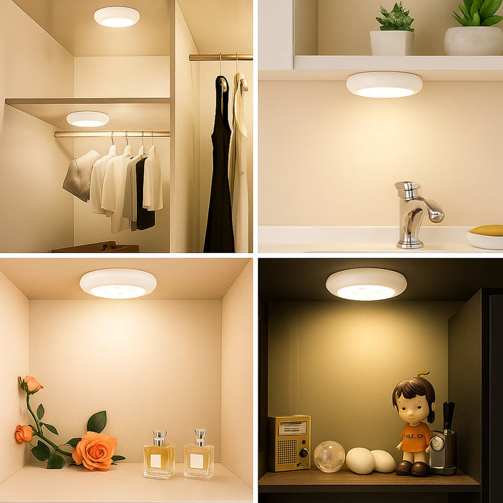 LED Spot (runde) 3 stk. inkl. fjernkontroll | Luvikno