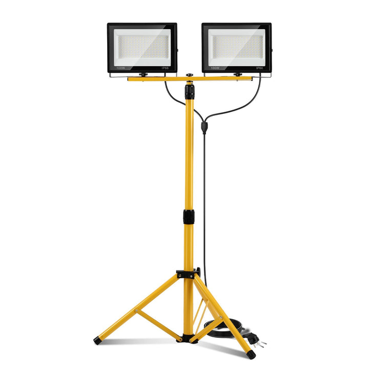 LED Konstruksjonslys 2 x 50W/100W/200W med Stativ Justerbar | Luvikno