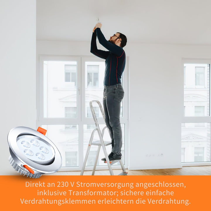 LED innfelt spotlight LED spot 3W kjølig hvit/varm hvit | Luvikno