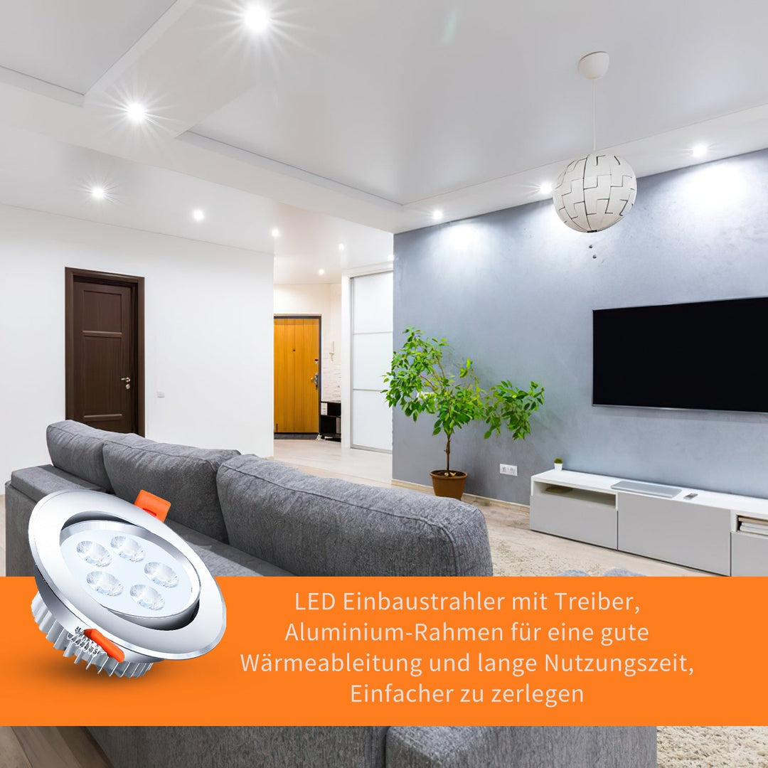 LED innfelt spotlight LED spot 3W kjølig hvit/varm hvit | Luvikno