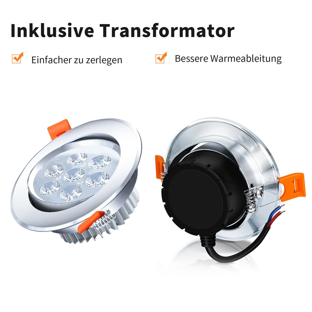 LED innfelt spotlight LED spot 3W kjølig hvit/varm hvit | Luvikno