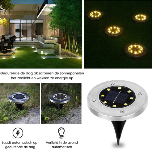 Luvikno | Trådløse LED solcelle hage lamper Pro - Skap den perfekte stemningen i hagen din!
