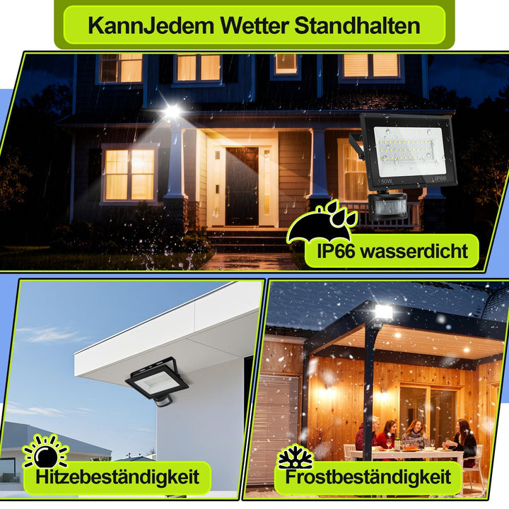 LED Flomlys med Bevegelsessensor Kald Hvit 10W-100W (uten kontakt) | Luvikno