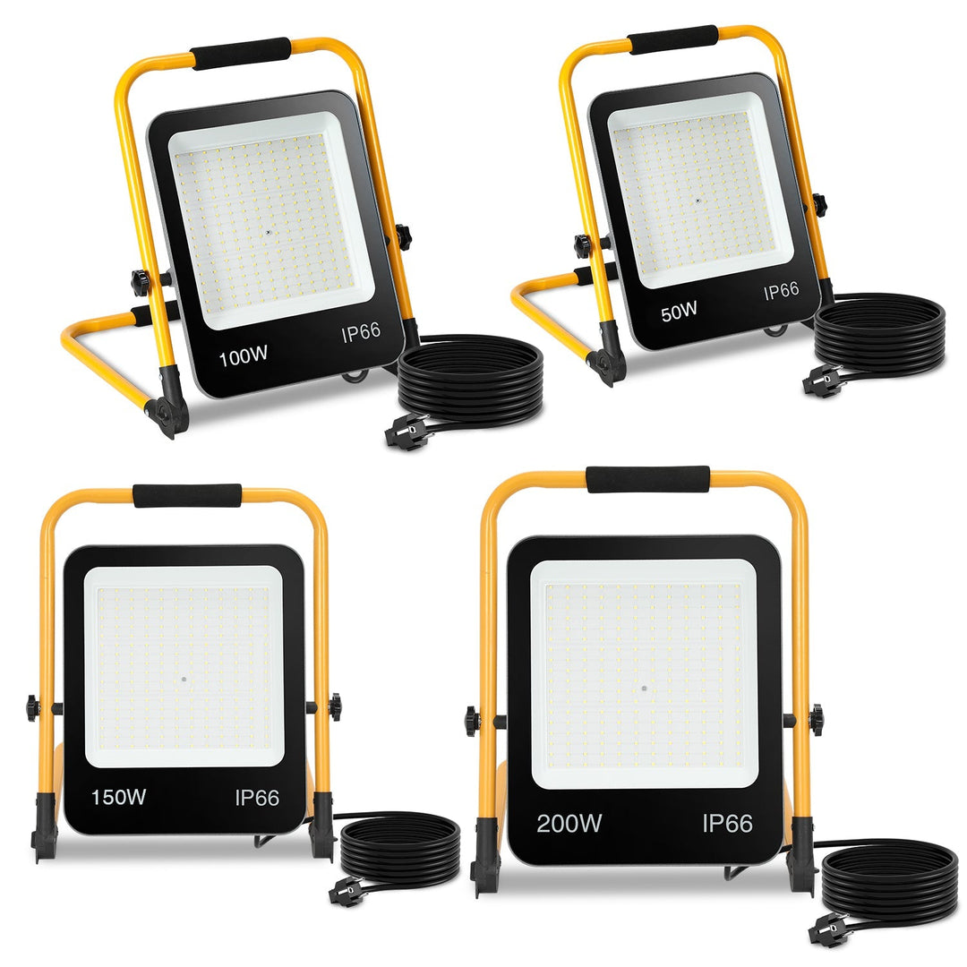 LED konstruksjons spotlight 50W-200W kald hvit IP66 | Luvikno