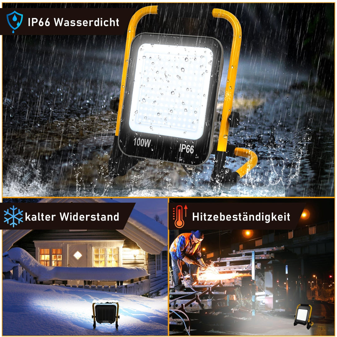 LED konstruksjons spotlight 50W-200W kald hvit IP66 | Luvikno