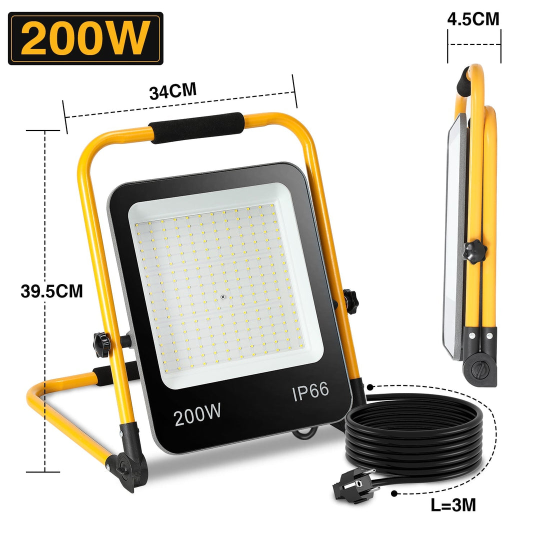 LED konstruksjons spotlight 50W-200W kald hvit IP66 | Luvikno