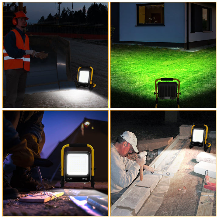 LED konstruksjons spotlight 50W-200W kald hvit IP66 | Luvikno