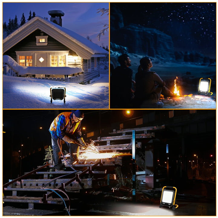 LED konstruksjons spotlight 50W-200W kald hvit IP66 | Luvikno