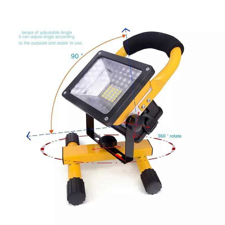 LED 50W Utendørs spotlight/Arbeidslys (batteridrevet/plugget) | Luvikno