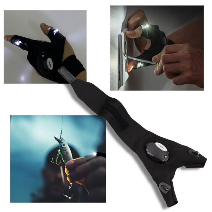 Luvikno | Sett med LED-hansker med vanntette lys
