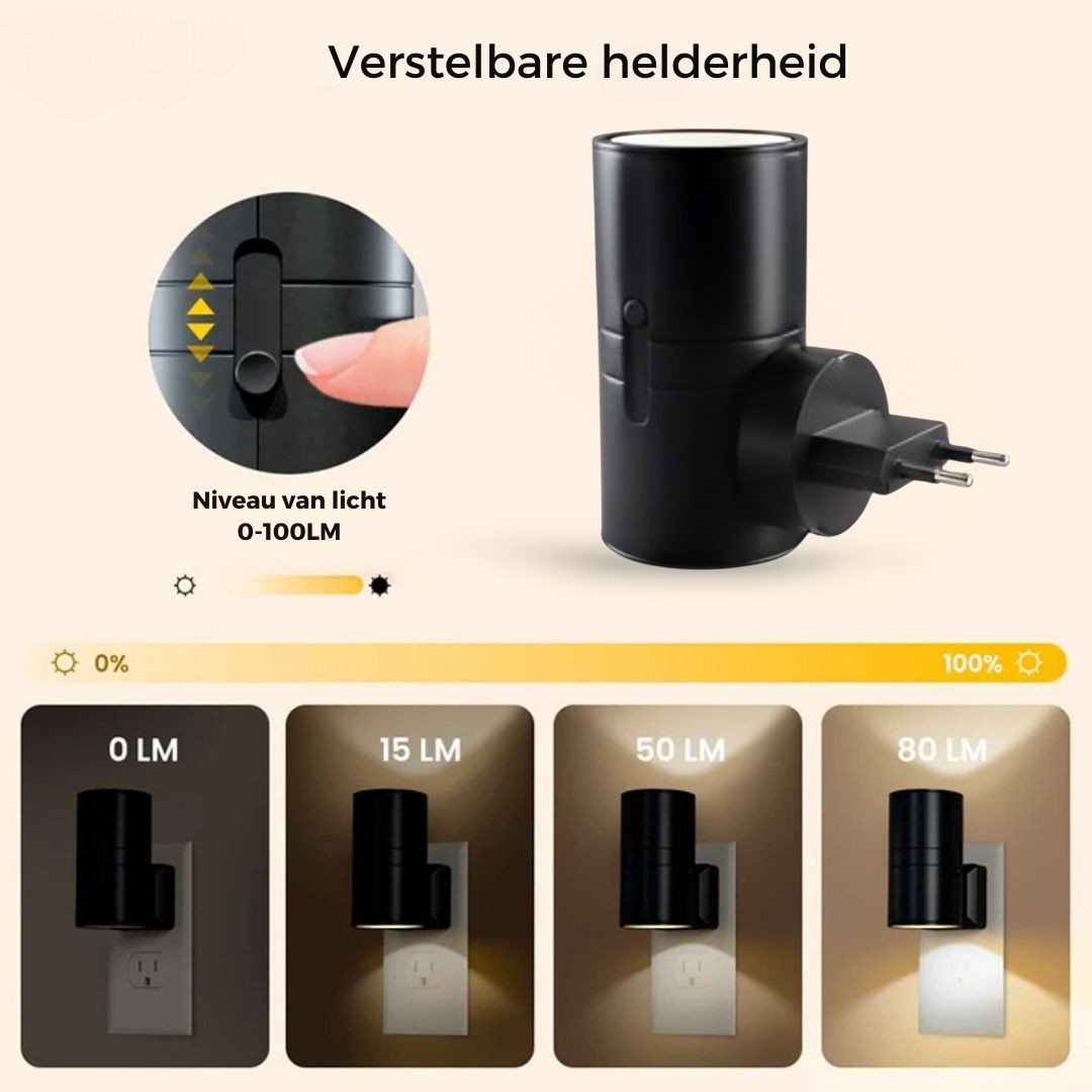 Luvikno | Alova LED Plug-In Vegglampe – Dimmbar Sensorlampe for Gang, Trapper & Soverom