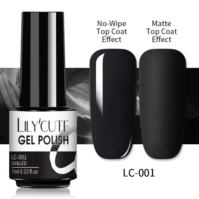 Midnight Matte Black Neglelakk | Luvikno