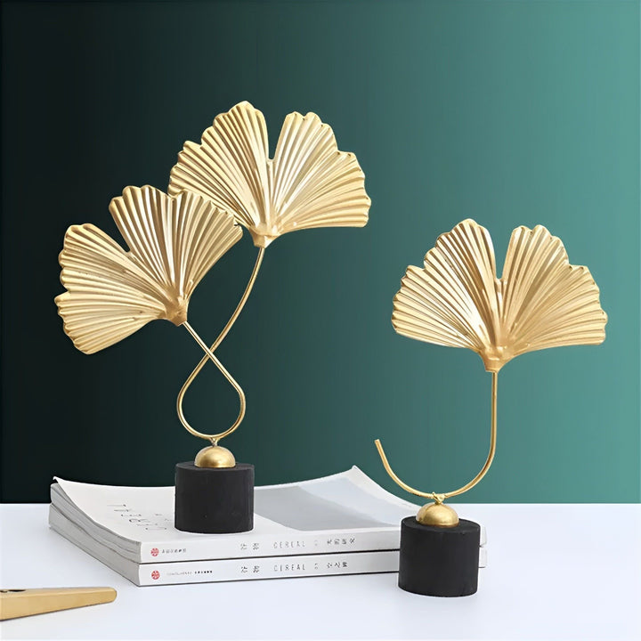 Minimalistisk Ginkgo-blad Skulptur for Elegant Naturlig Sjarm Luvikno
