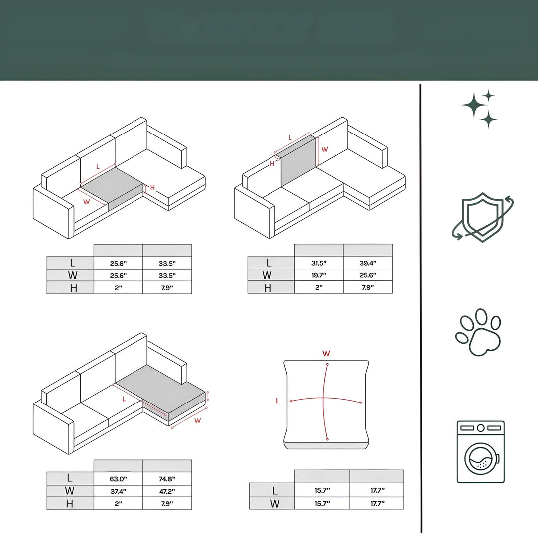 Samt-sofa trekk med diamantmønster – Myk & Luksuriøs | Perfekt passform for enhver sofa | Luvikno