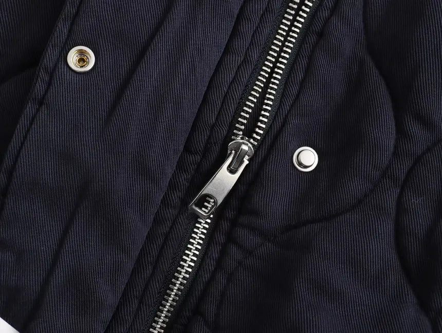 Luvik | Pyöreäkauluksinen puuvillatakki