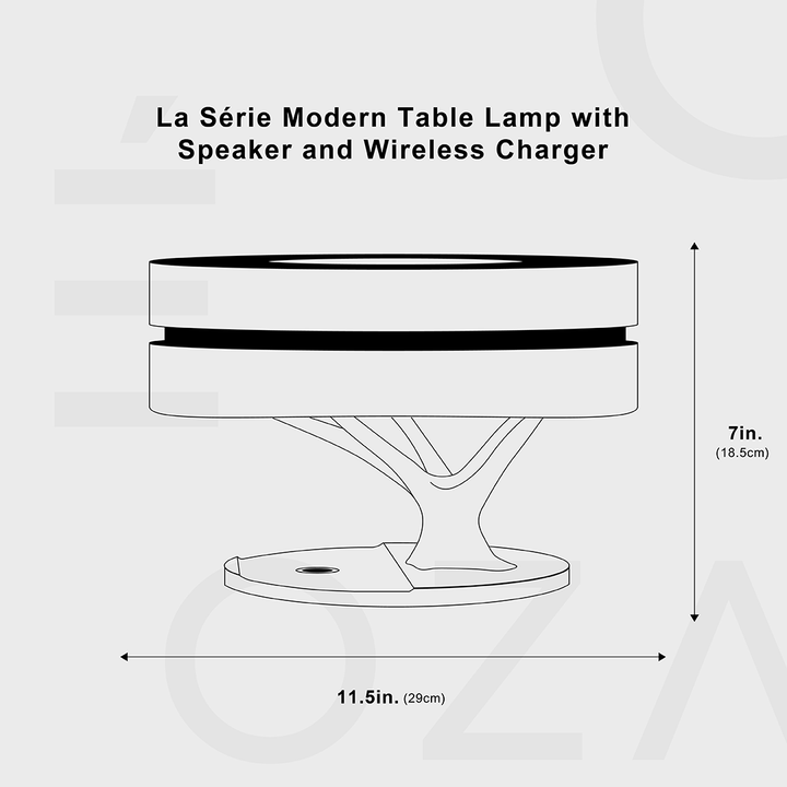 LumeCharge - Minimalistisk LED Bordlampe med Trådløs Lading | Luvikno